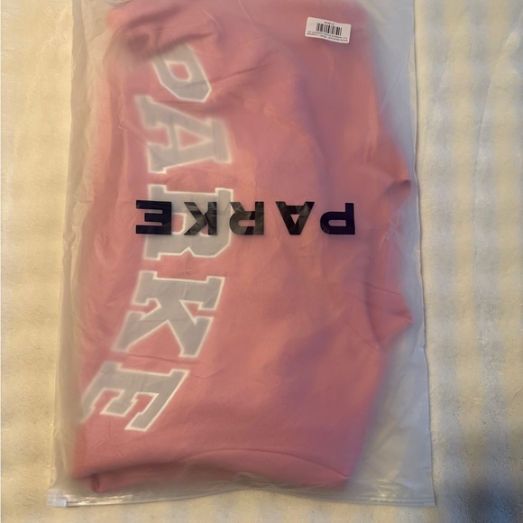 PARKE varsity mockneck blush+lavender Valentine drop - Picture 3 of 5